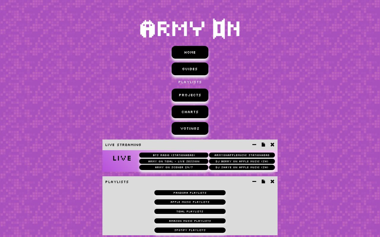 ARMY ON Playlists
